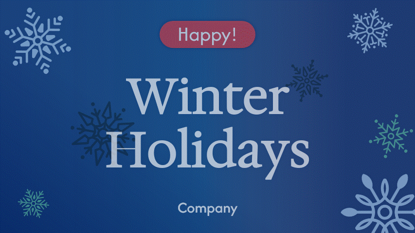 Happy Winter Holidays digital signage template preview