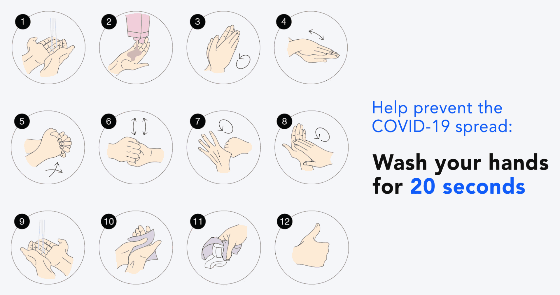 Proper Handwashing Reminder digital signage template preview