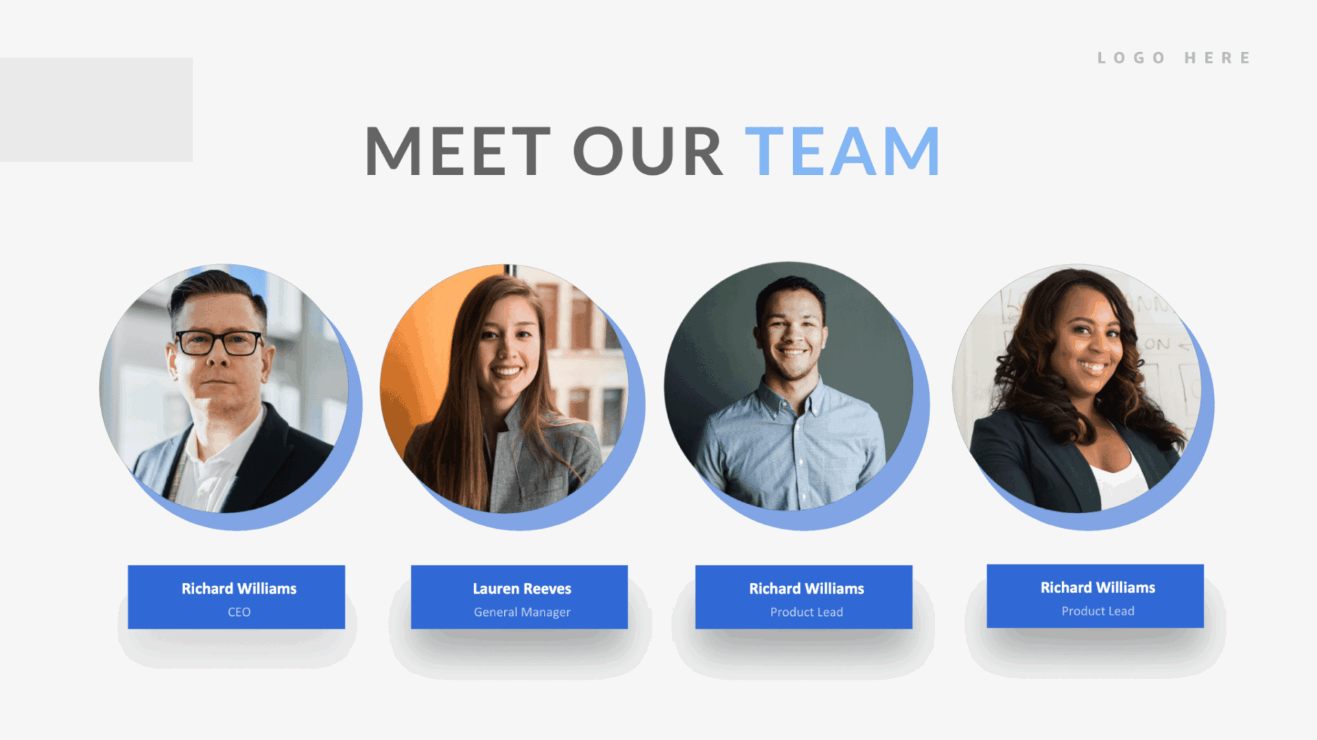 Panel / Team Introduction digital signage template preview