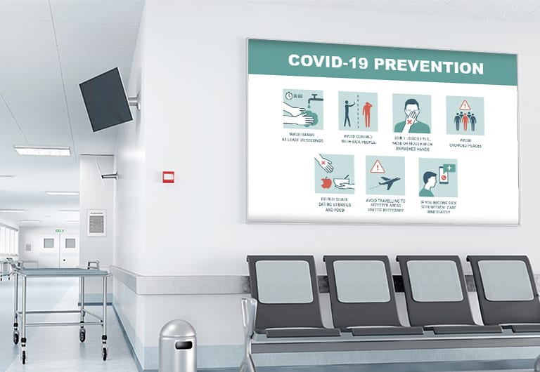 How To Use Digital Signage To Flatten The COVID-19 Curve