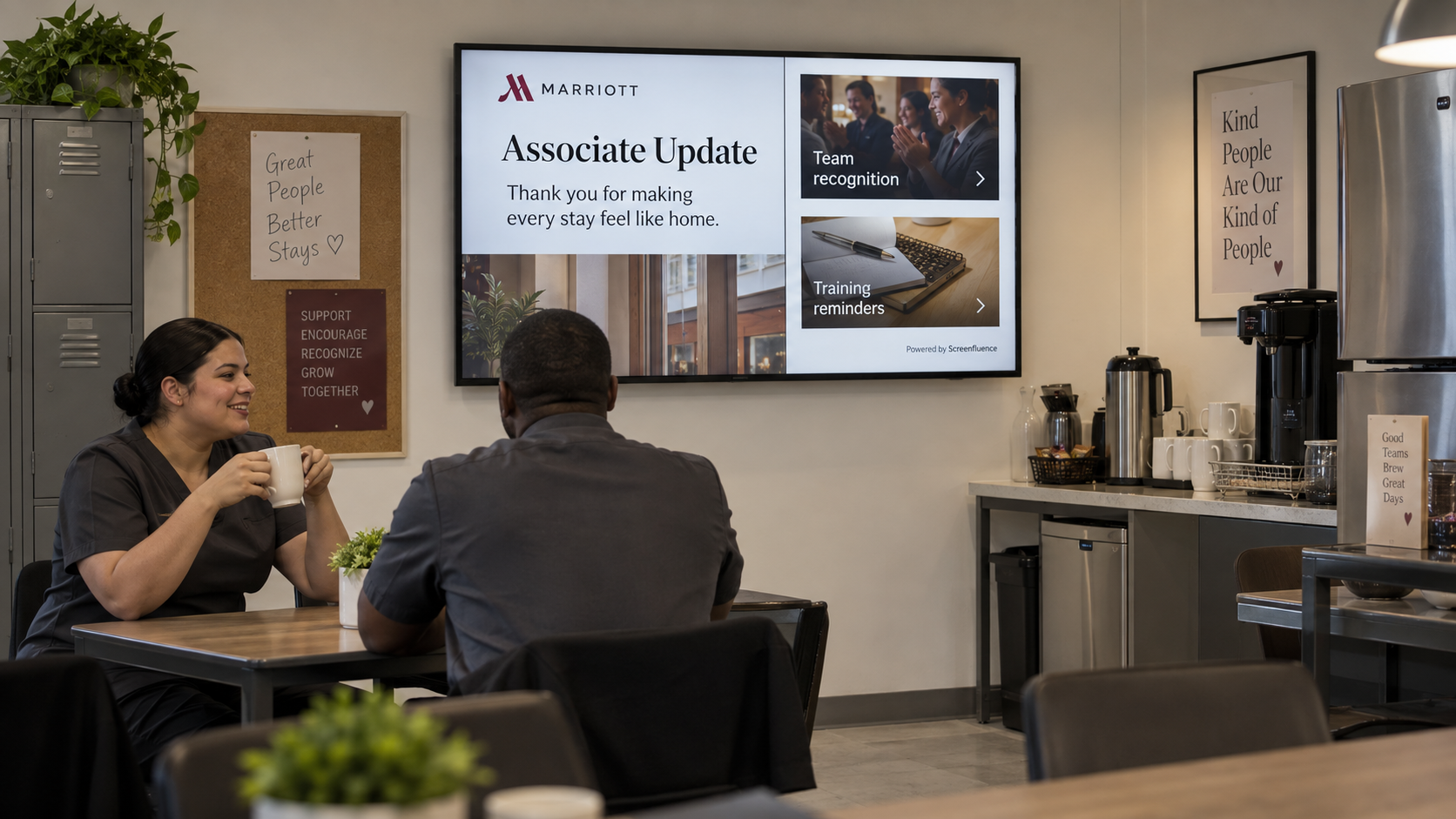 How Marriott keeps guests and associates informed.