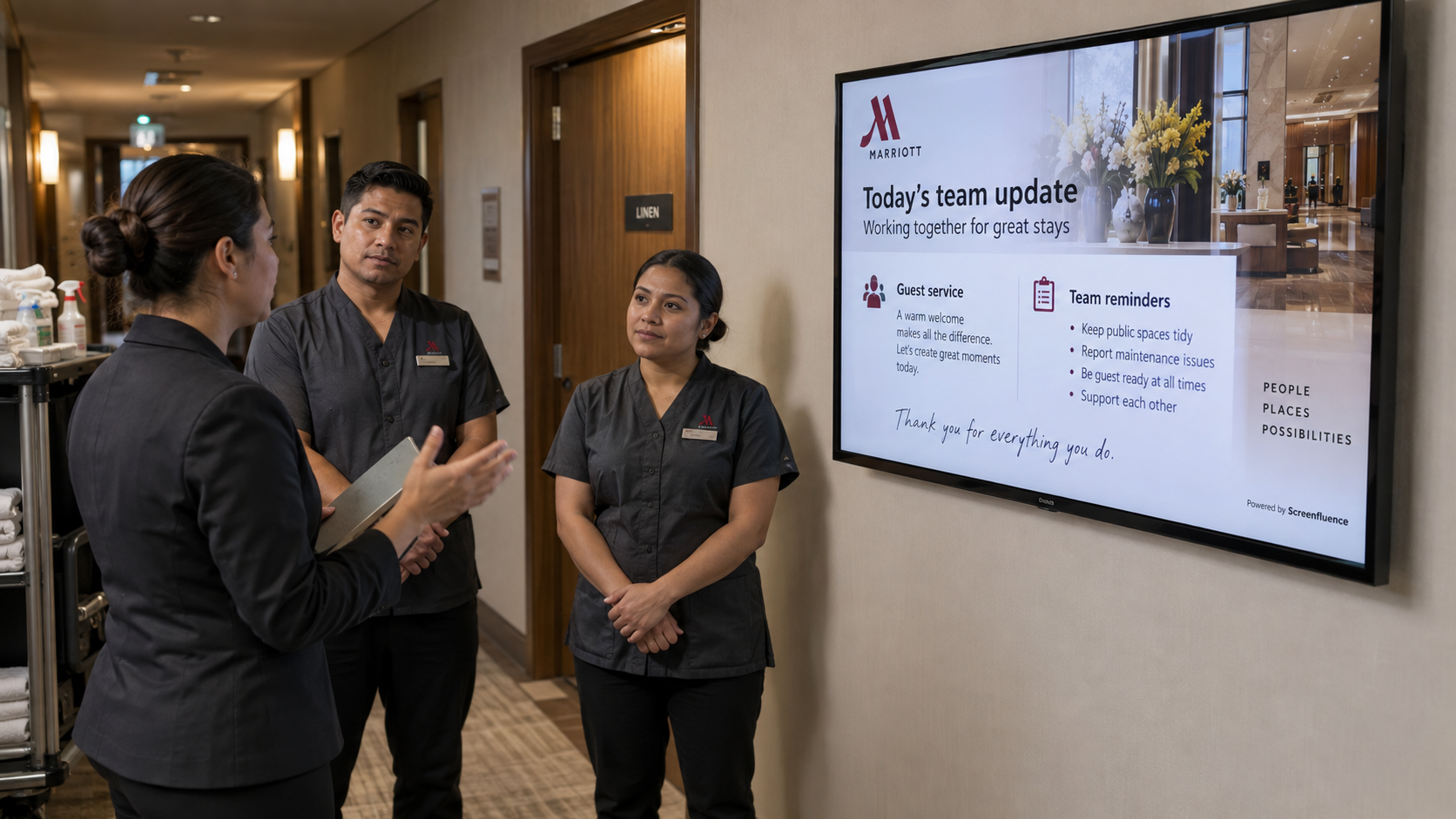 How Marriott keeps guests and associates informed.