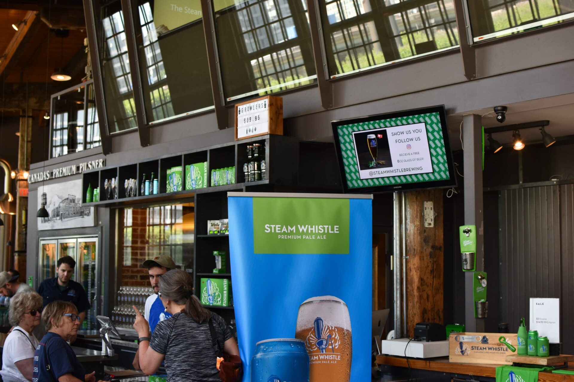 Steam Whistle Brewing digital signage